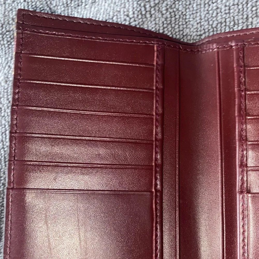 Dior Bordeaux Monogram Trotter Saddle Wallet